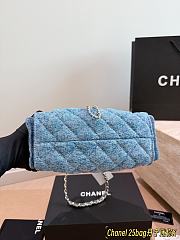  Chanel 25 Mini Washed Denim Handbag 25x22x15cm - 2