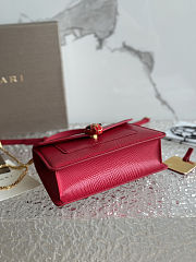 Bvlgari Serpenti Forever Mini Top Handle Red Bag 19X11X6cm - 6