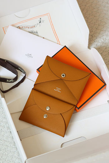  Hermès Calvi Duo Wallet 10.5x7x1.3cm