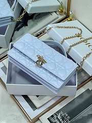  Dior My Dior Mini Bag Blue 21x11x5cm - 6