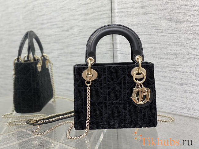 Lady Dior Crystal Embellished Bag 17cm - 1