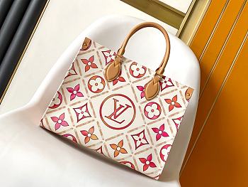 Louis Vuitton Monogram Tiles By The Pool OnTheGo MM (Red/Coral) 35.0 x 27.0 x 14.0CM