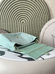 Chanel 26S Classic Flap Maxi Suede Large Glacier Blue Bag 39×26×11cm - 6
