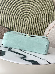 Chanel 26S Classic Flap Maxi Suede Large Glacier Blue Bag 39×26×11cm - 3