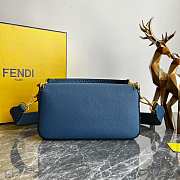 Fendi Roma Baguette Blue With Gold Hardware 27x6x15cm - 3