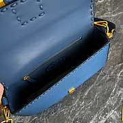 Fendi Roma Baguette Blue With Gold Hardware 27x6x15cm - 2