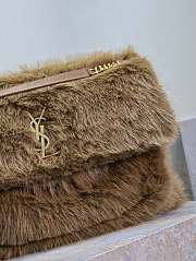 Saint Laurent Large Niki Shoulder Bag in Faux Fur 47×34×16cm - 6