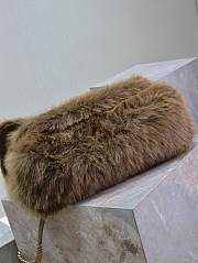 Saint Laurent Large Niki Shoulder Bag in Faux Fur 47×34×16cm - 5