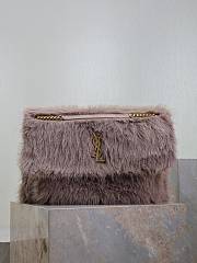 Saint Laurent Large Niki Shoulder Taro Bag in Faux Fur 47×34×16cm - 1
