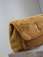 Saint Laurent Large Niki Shoulder Yellow Bag in Faux Fur 47×34×16cm - 2
