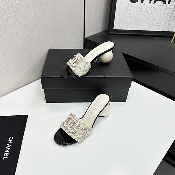 Chanel Pearl-embellished Heeled Sandals