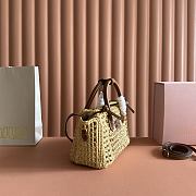 Miu Miu Ivy raffia crochet bag 25.5x14x9.5cm - 6