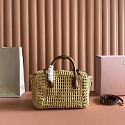 Miu Miu Ivy raffia crochet bag 25.5x14x9.5cm - 3
