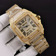 Cartier Santos de Cartier Yellow Gold Diamond Watch - 2