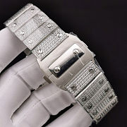 Cartier Santos de Cartier Silver Diamond Watch - 5