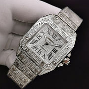Cartier Santos de Cartier Silver Diamond Watch - 6