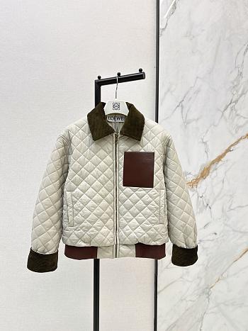  Loewe Corduroy-Collar Quilted Jacket 