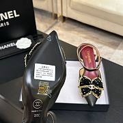 Chanel Bead Bow Slingback Heels - 6