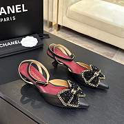 Chanel Bead Bow Slingback Heels - 3