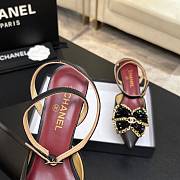 Chanel Bead Bow Slingback Heels - 2