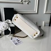 Chanel Raffia Small Shopping White Bag 20×28×7cm - 3