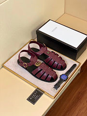 Gucci Fisherman Red Sandals - 1
