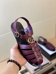 Gucci Fisherman Red Sandals - 5