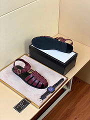 Gucci Fisherman Red Sandals - 4