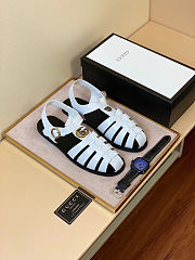 Gucci Fisherman White Sandals - 2