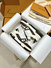 Louis Vuitton LV Trainer Brown White Sneaker - 4