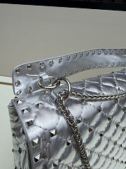 Valentino Garavani Metallic Nappa Medium Rockstud Spike 30x8.5x20cm - 5
