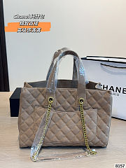 Chanel Quilted Suede Tote Bag 34x13x25cm - 5
