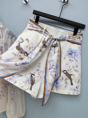  Zimmermann Mae Floral Bird Print Blouse and Shorts Set - 4