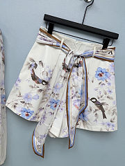  Zimmermann Mae Floral Bird Print Blouse and Shorts Set - 3