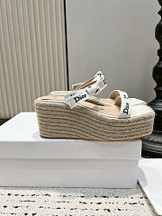  Dior Platform Wedge Sandals - 5
