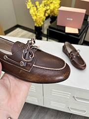 Miu Miu Bleached Leather Deck Shoes - 6