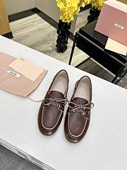 Miu Miu Bleached Leather Deck Shoes - 3