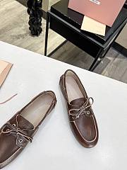 Miu Miu Bleached Leather Deck Shoes - 2