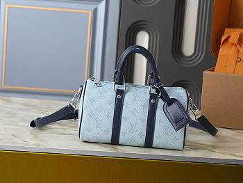  Louis Vuitton Keepall Bandoulière 25 Blue Bag 25 x 15 x 11 cm