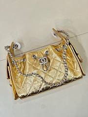 Chanel 25 Mini Bag Gold Metallic Caviar - 2