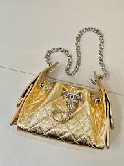 Chanel 25 Mini Bag Gold Metallic Caviar - 3