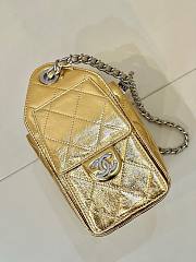 Chanel 25 Mini Bag Gold Metallic Caviar - 4
