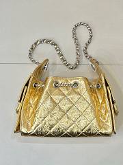 Chanel 25 Mini Bag Gold Metallic Caviar - 5