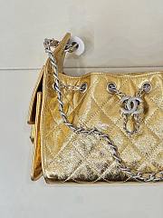 Chanel 25 Mini Bag Gold Metallic Caviar - 6