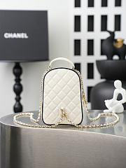 Chanel Mini Black White Backpack 18x13x9cm - 3