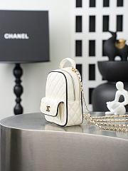 Chanel Mini Black White Backpack 18x13x9cm - 2