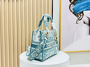 Christian Dior Medium Lady D-Lite Toile de Jouy Blue Bag 24cm - 3