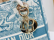Christian Dior Medium Lady D-Lite Toile de Jouy Blue Bag 24cm - 2