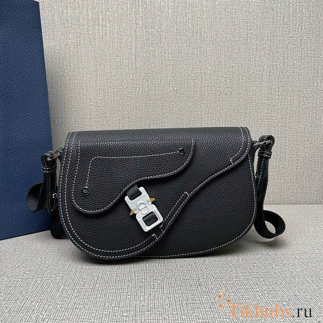 Dior Saddle Messenger Black Bag 24x16.5x5.5cm - 1