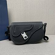Dior Saddle Messenger Black Bag 24x16.5x5.5cm - 1